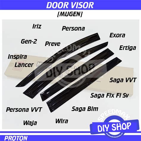 Proton Door Visor Mugen Gen2 Persona Saga Blm Flx New VVT Wira Waja