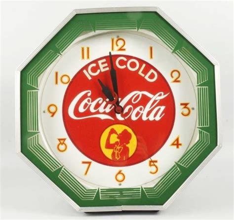 Neon Coca Cola Advertising Clock Value Price Guide