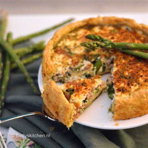 Quiche Met Asperges Ham En Geitenkaas Betty S Kitchen