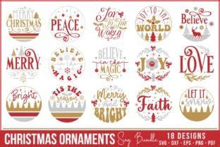 Christmas Round Ornaments Svg Bundle Graphic By Beecraftr