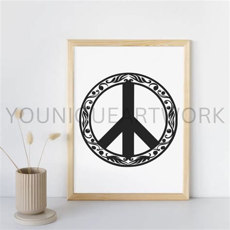 Peace Sign Svg Bundle Png Peace Symbol Clipart Hand Drawn Etsy