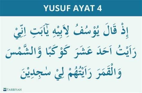 Surat Yusuf Ayat Arti Per Kata Dan Tafsir Tarbiyah