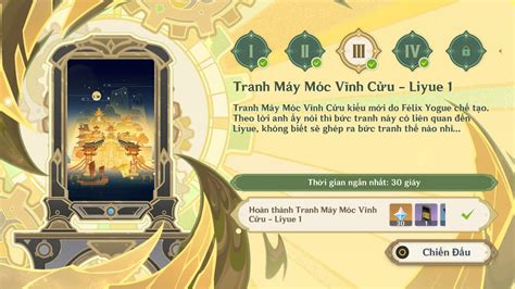 Genshin Impact Tranh Máy Móc Vĩnh Cửu Liyue Màn 3 và 4 Event