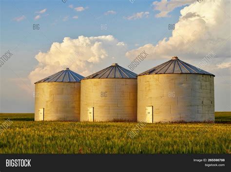 Three Steel Silos Image And Photo Free Trial Bigstock