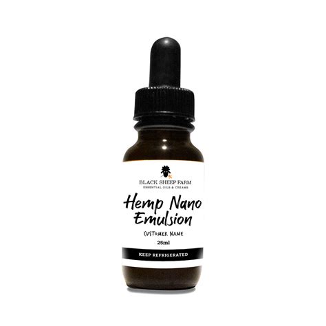 Nano Water Based Hemp Extract Black Sheep Farm Oils