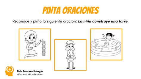 Comprensión Y Formación De Oraciones Simples Bonita Actividad Pintamos Oraciones