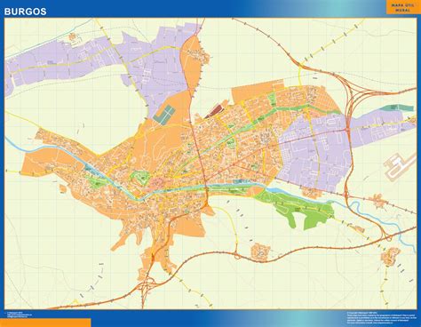 wall map of Burgos Spain | Wall maps of countries of the World