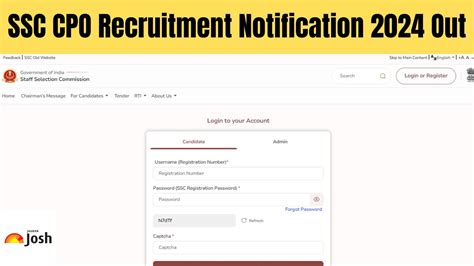 Ssc Cpo Notification Out For Sub Inspector Posts Check