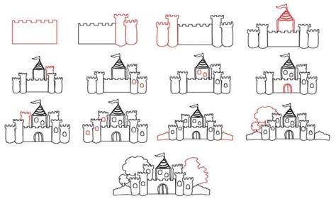 How to Draw Castle - Step by step Tutorial - Cool Drawing Idea