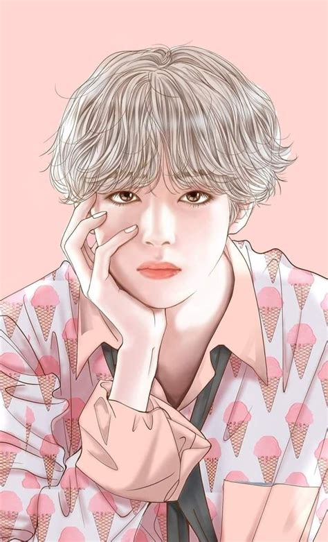 Bts Taehyung V Fanart Cute Cartoon Wallpapers Taehyung Fanart