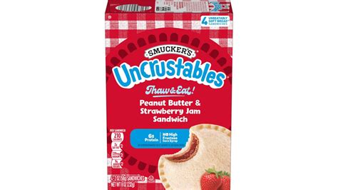 Smuckers Uncrustables Peanut Butter And Strawberry Jam Sandwiches 4 Ct 2