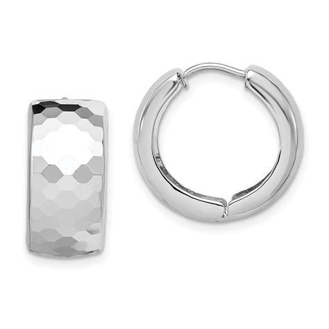 925 Sterling Silver Patterned Huggie Hinged Hoop Earrings Ear Hoops Set Fine Jewelry For Women