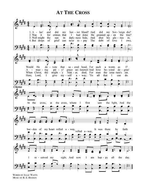 At The Cross | Hymns lyrics, Gospel song lyrics, Bible songs