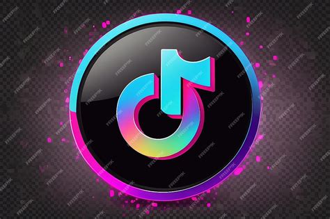 Логотип Tik Tok Знак социальных сетей Икона Tik Tok на прозрачном фоне Премиум Ai