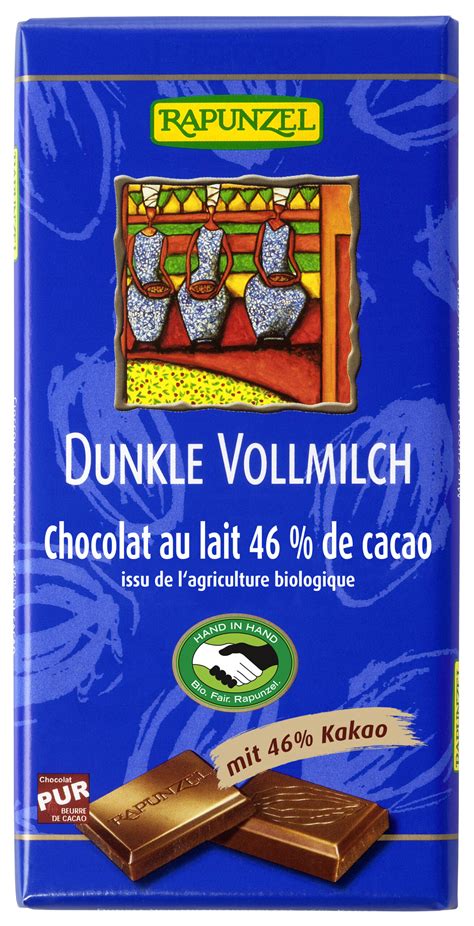 Rapunzel Bio Vollmilch Schokolade 46 Kakao Dunkel HIH 100g Online Kaufen