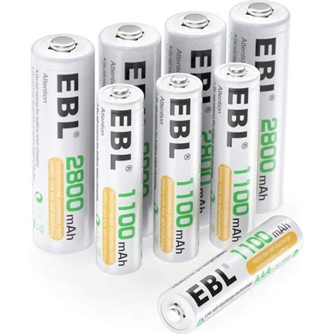 Piles Rechargeables Ebl Pcs Kit Aa Et Aaa Piles Rechargeables Avec X