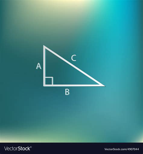 Triangle Math Symbol Icon Geometry Learning Math Vector Image