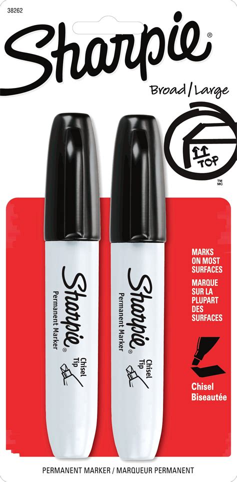 Sharpie Chisel Tip Black, 2pk BestPensOnline.com