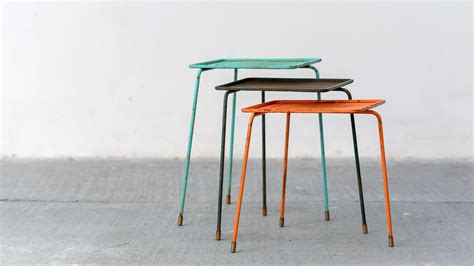 Mathieu Matégot Soumba Side Tables 1953 by Atelier Matégot