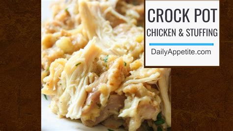 Crock Pot Chicken And Stuffing Youtube