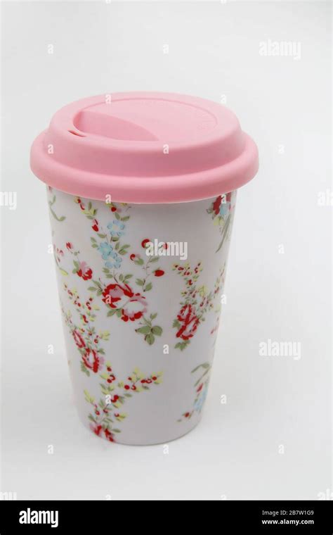 Porcelain Travel Mug with Silicone Lid Stock Photo - Alamy