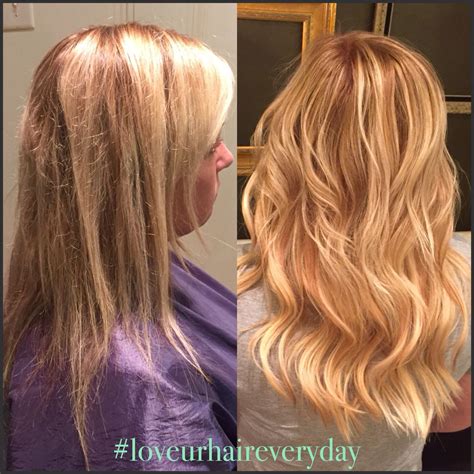 Before And After Blonde Hair Extensions Natural Beaded Rows Hair