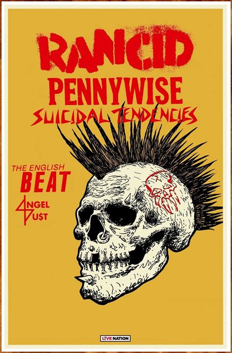 Rancid Pennywise Tour Ltd Ed New Rare Poster Free Punk Rock