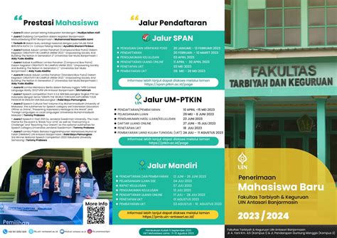 Brosur Penerimaan Mahasiswa Baru FTK UIN Antasari T A 2023 2024