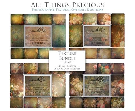 40 Fine Art Textures Digital Bundle No 62 Photography Overlay