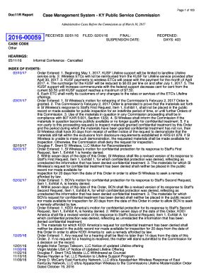 Fillable Online Psc Ky Page 1 Of 99 Doc11R Report Case Management