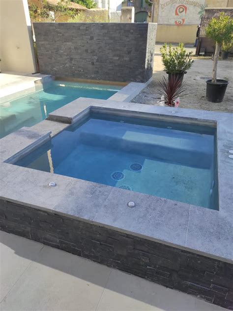 Piscine Avec Jacuzzi Piscine B Ton Double Bassin Piscines Hdp