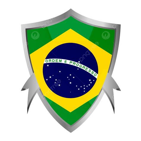 Bandera De Brasil En Escudo De Plata Copa Del Mundo 2022 PNG Bandera