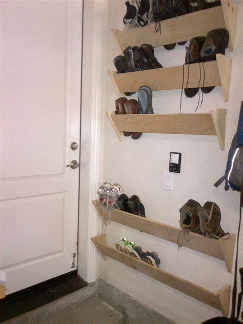 Wall Mounted Garage Shoe Storage