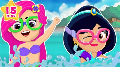 🧜‍♀️ Princess Swimming Song Learn Swimming For Kids Princess Rhymes