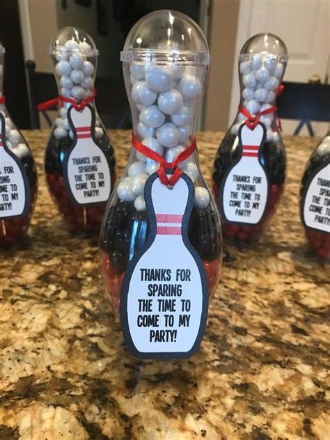 Bowling Pin Party Favor T Tags Bowling Birthday Party Etsy Bowling