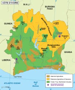 Ivory Coast Vegetation Map EPS Illustrator Map Digital Maps Netmaps