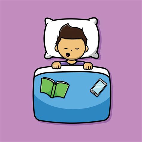 lindo niño durmiendo dibujos animados vector icono ilustración