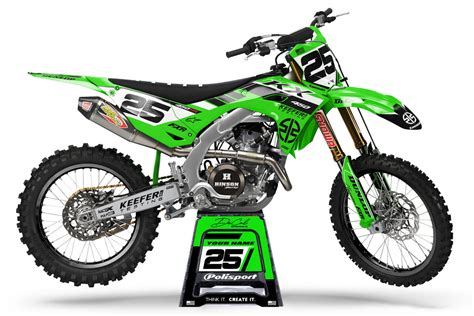 Kawasaki Kx250f Green Black Mfg Series 25 Ready Made Rad Graphics Kit