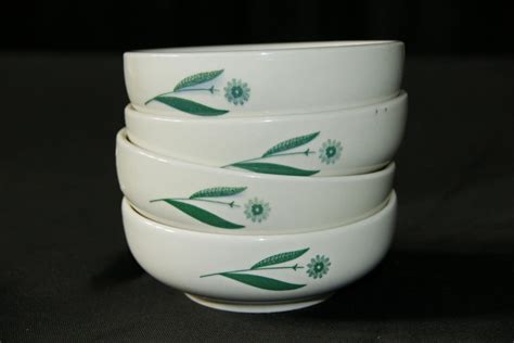 Homer Laughlin Green Field Bowls Set Of Mid Century Restaurant Ware