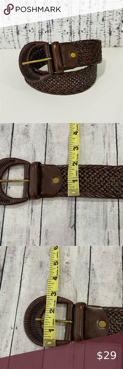 Lauren Ralph Lauren Leather Braided Womens Belt Brown Size S Nwt