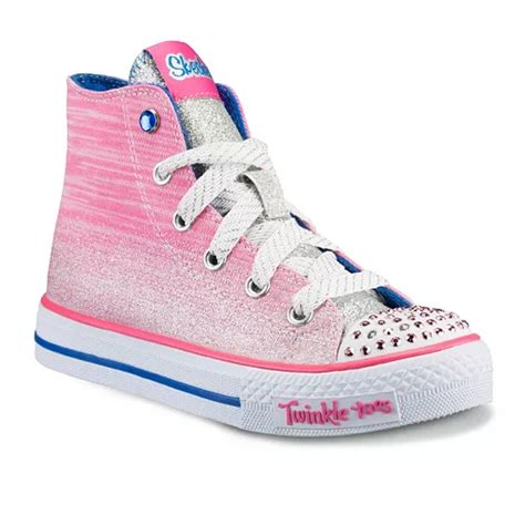 Skechers Twinkle Toes Shuffles Splendorific Girls Light Up High Top Sneakers