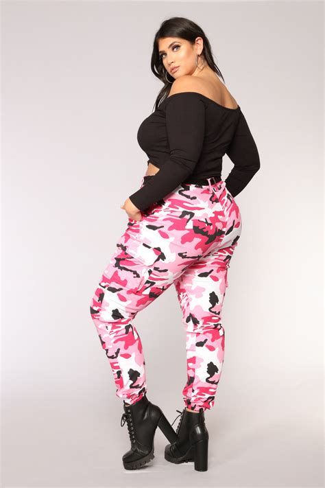 Cadet Kendall Oversized Camo Pants Pink Fashion Nova