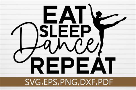 Eat Sleep Dance Repeat Svg Design Graphic By Monidesignhat · Creative