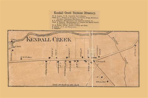 Kendall Creek Bradford Township Pennsylvania 1871 Old Town Map Custom Print Mckean Co Old