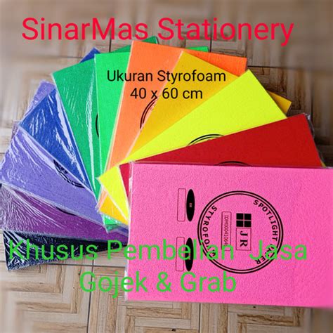 Jual Styrofoam Sterofoam Gabus Lembaran Warna Ukuran 40 X 60