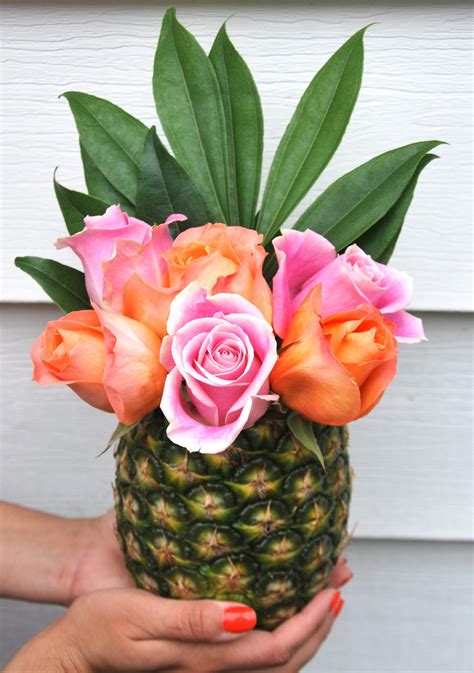 Easy DIY Fresh Pineapple Vase Effortless Style Blog