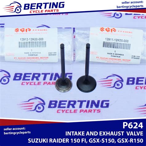 SGP INTAKE EXHAUST VALVE Suzuki Raider R150 FI GSX R150 GSX S150 12911