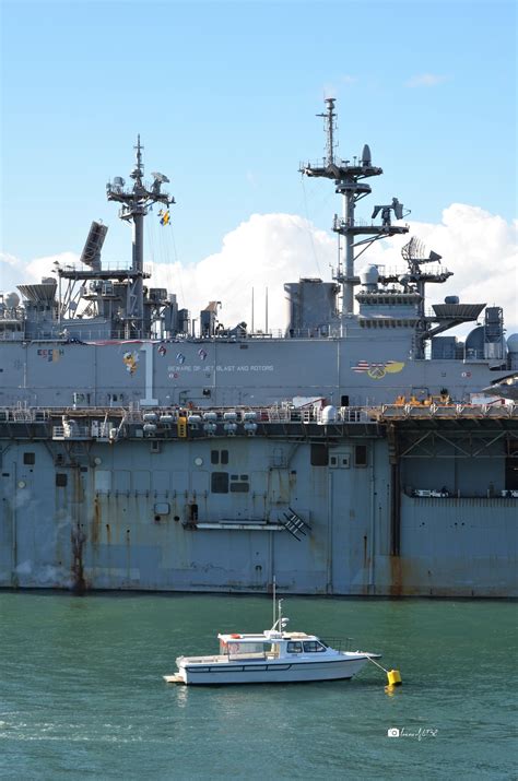 Uss Wasp Lhd 1 Wasp Class Amphibious Assault Ship At Garden Island Sydney Australia By