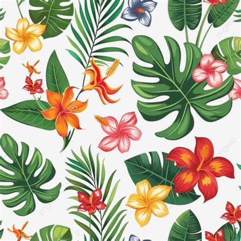 Tropical Rainforest Flower Seamless Patterns Abstract Anthurium Art