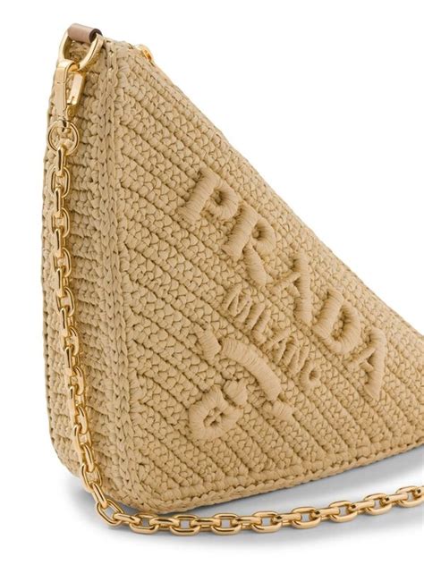 Prada Triangle Raffia Mini Bag Editorialist